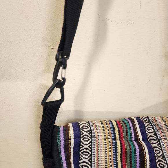 GANESH HAMAI Women's Canvas Striped Multicolor Shoulder Bag - Picture 10 of 15